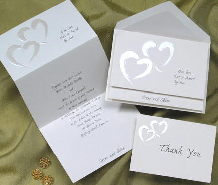 Choose from among the many original designs of wedding invitations along 